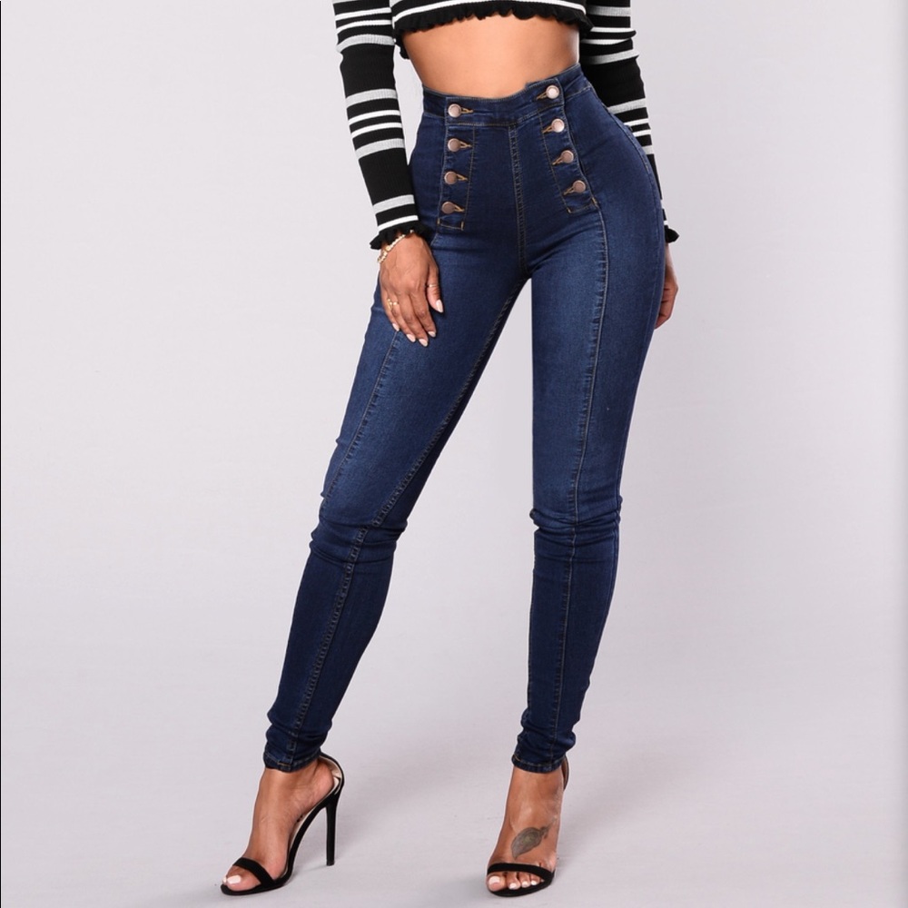 Fashion nova high waisted skinny jeans size 15 NEW